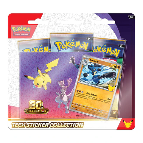Tech Sticker Lucario Pokémon TCG: 30th Celebration INGLES