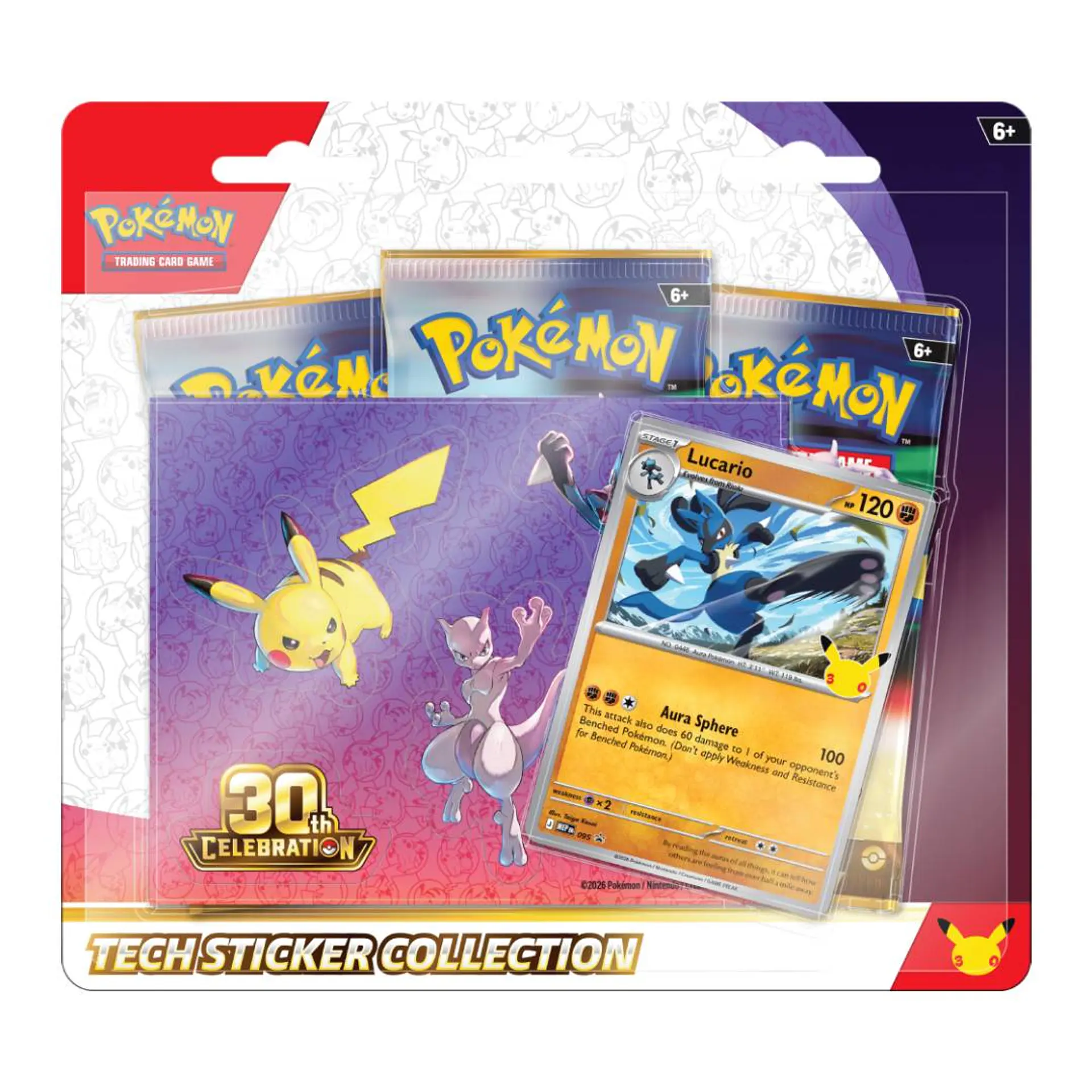 Tech Sticker Lucario Pokémon TCG: 30th Celebration INGLES 1