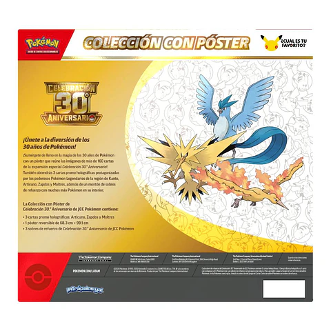 Poster Collection Pokémon TCG: 30th Celebration ESPAÑOL