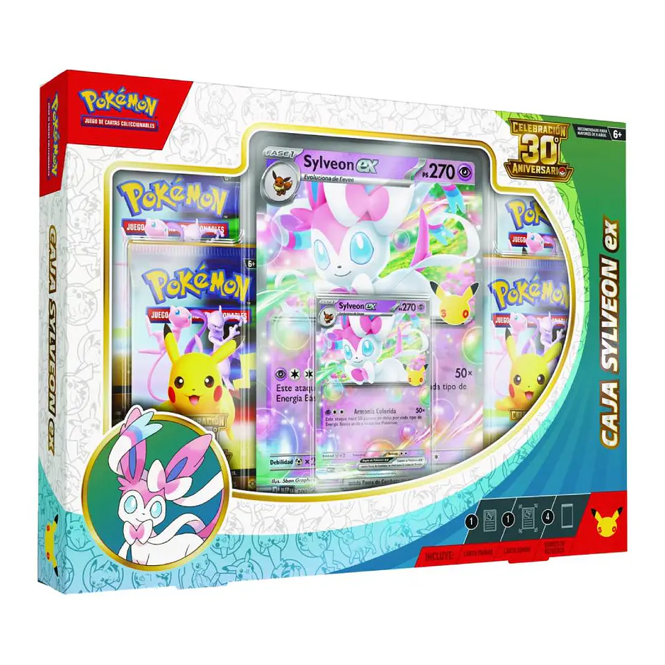Ex Box Sylveon Pokémon TCG: 30th Celebration INGLES 1