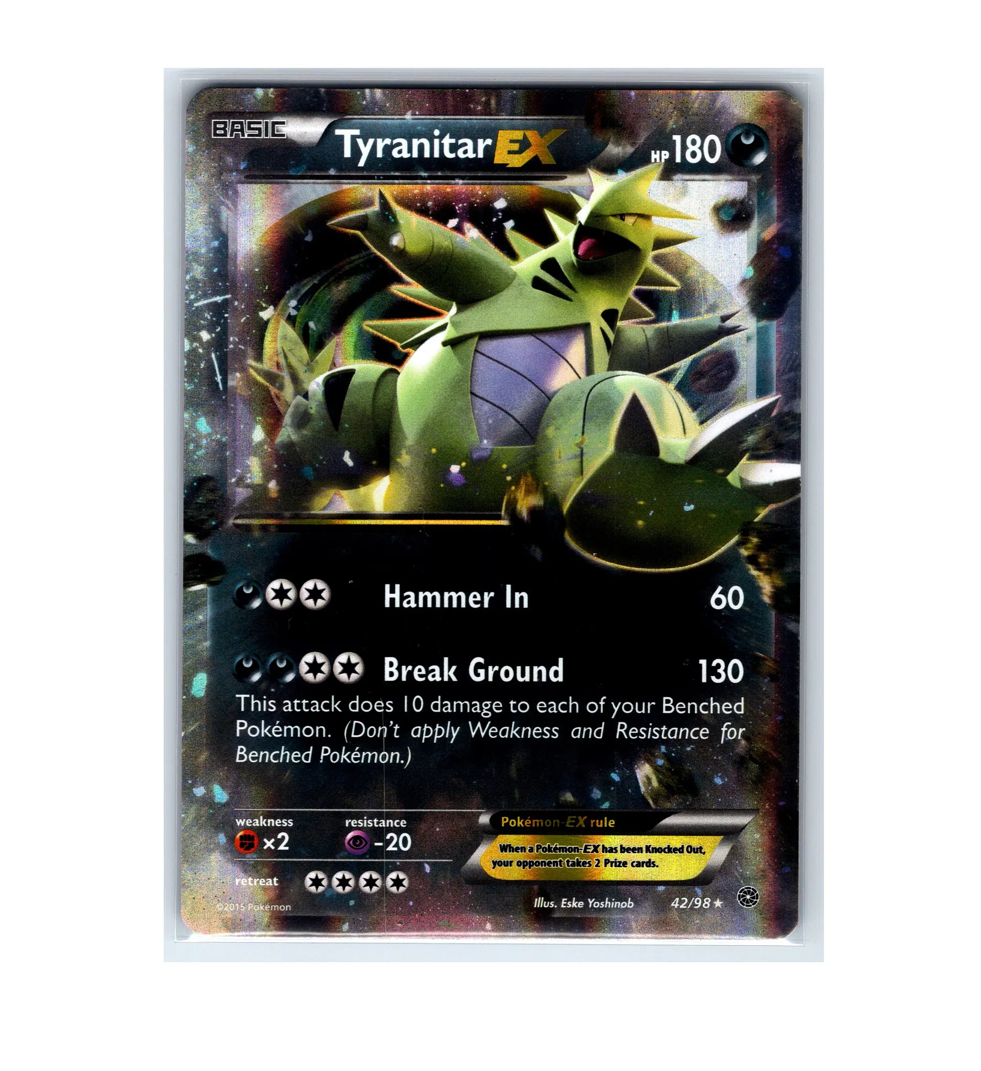Tyranitar EX #42 INGLES Moderately Played 1