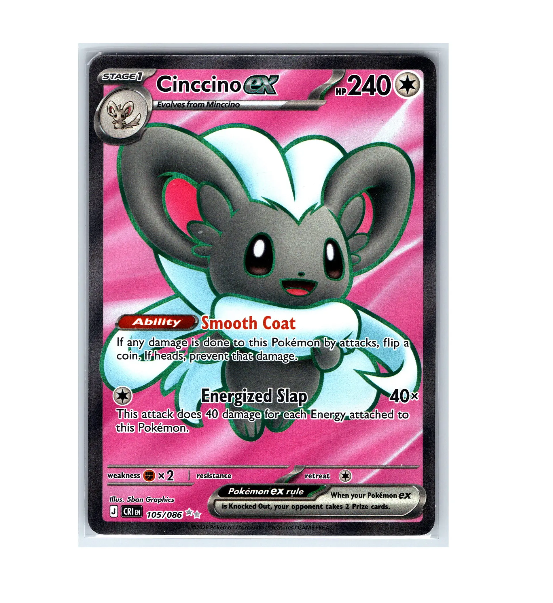 Cinccino ex #105 INGLES 1