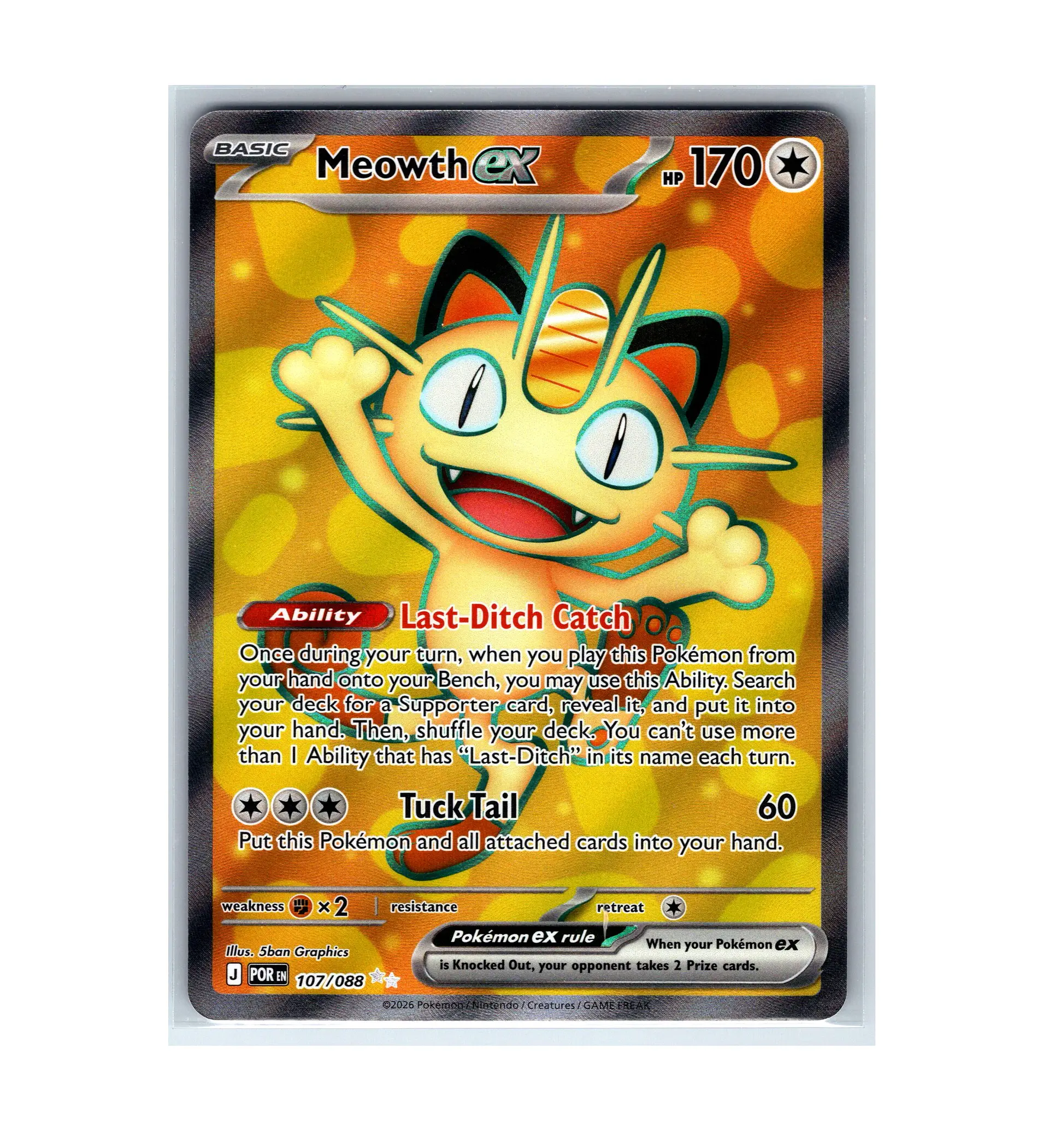 Meowth ex #107 INGLES 1