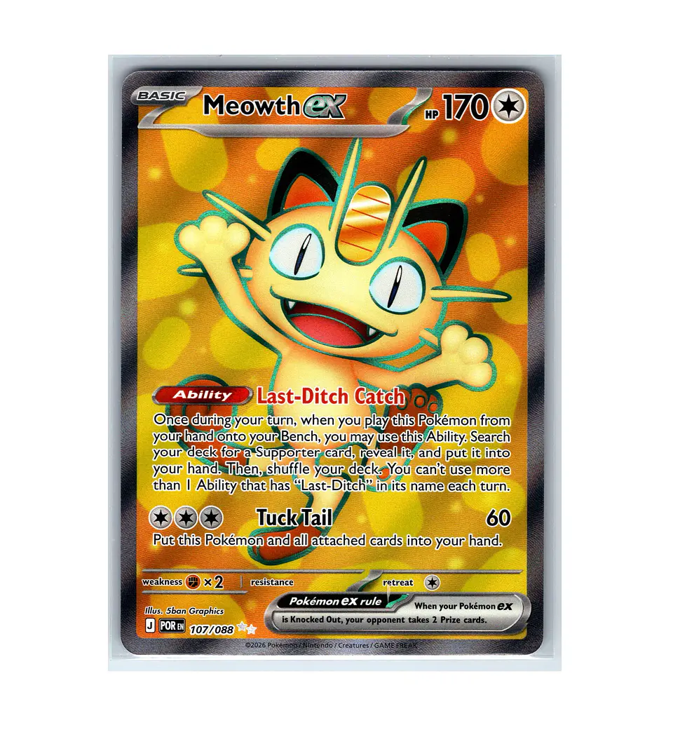Meowth ex #107 INGLES 1