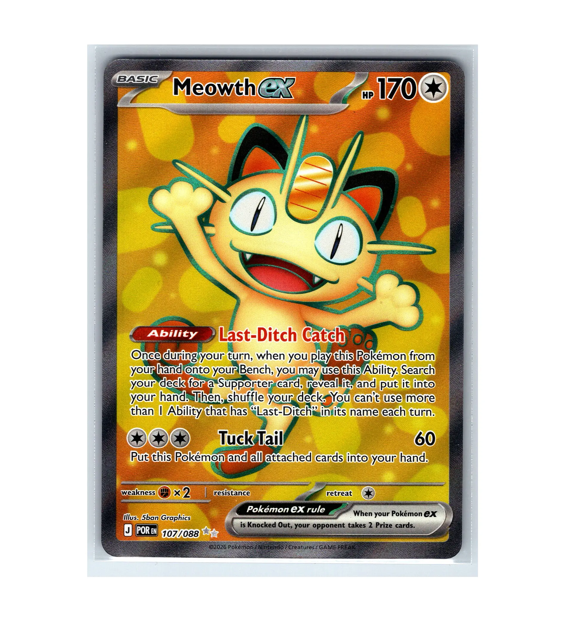 Meowth ex #107 INGLES 1