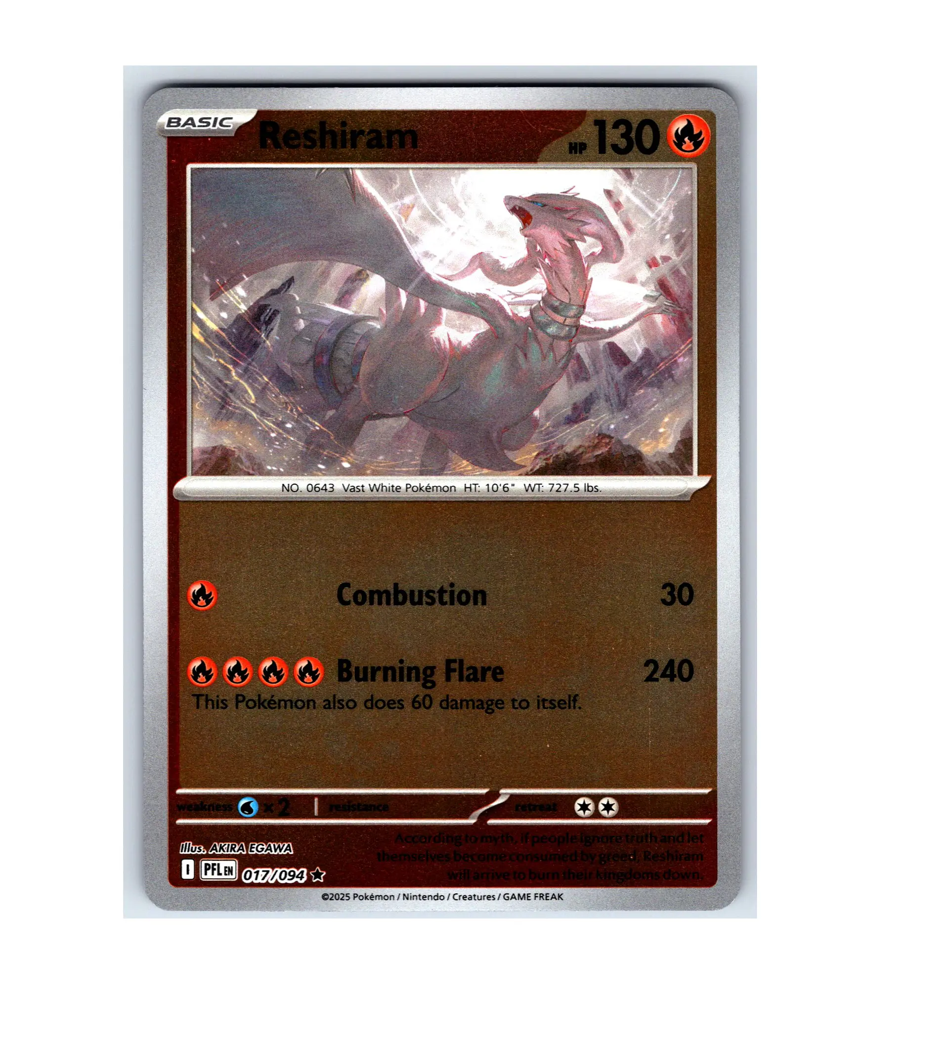 Reshiram [Reverse Holo] #17  INGLES 1