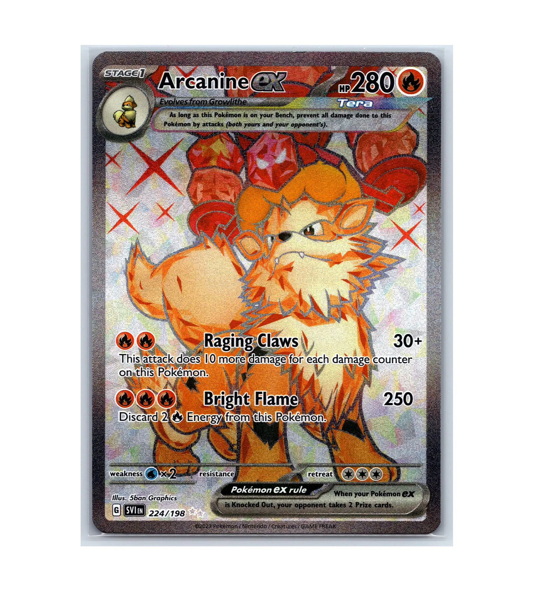 Arcanine ex #224 INGLES 1