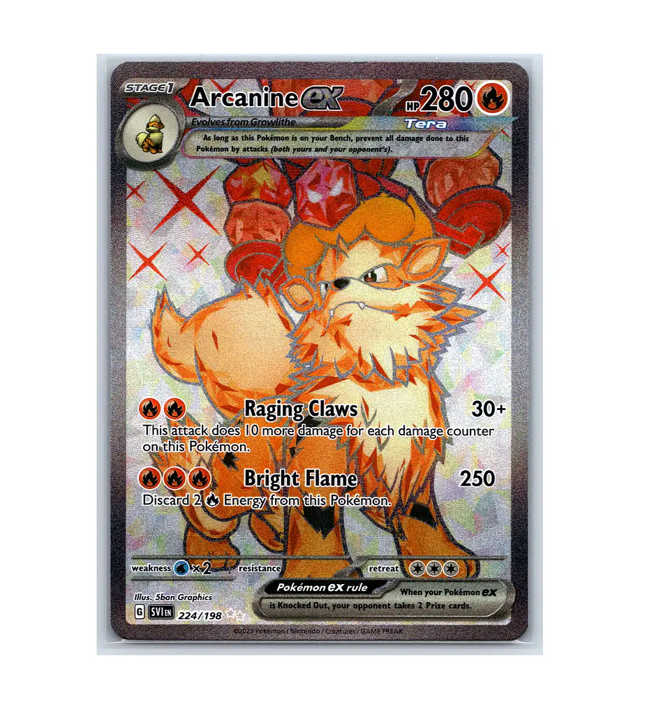 Arcanine ex #224 INGLES 1