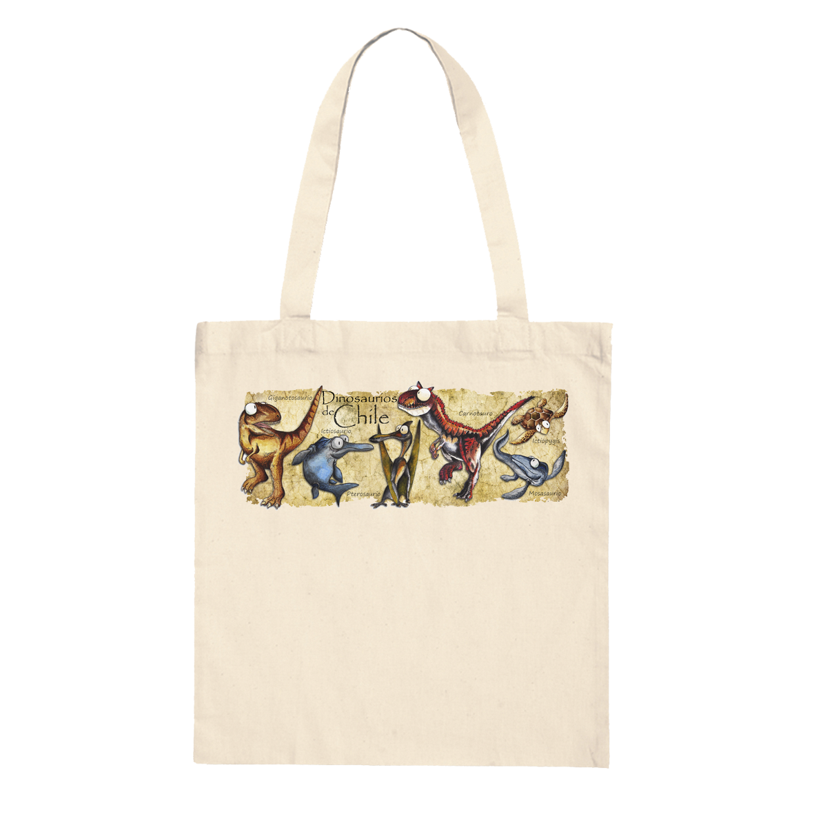 Tote bag dinosaurios de Chile