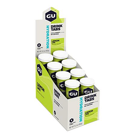 GU BOX HYDRATION DRINK TABS, LEMON-LIME