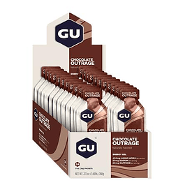 GU BOX ENERGY GEL, CHOCOLATE OUTRAGE