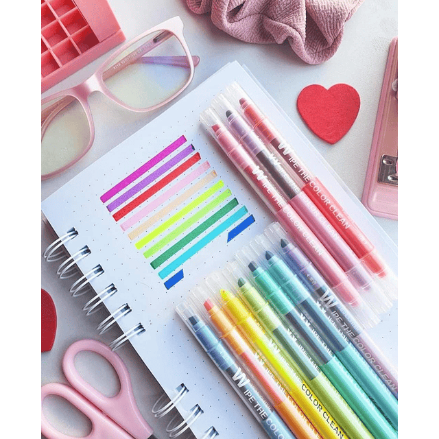 Set 10 destacadores borrables✿