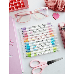 Set 12 destacadores Milkliner doble punta