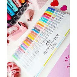 Set 25 destacadores doble punta