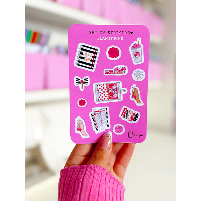 Plan it pink stickers