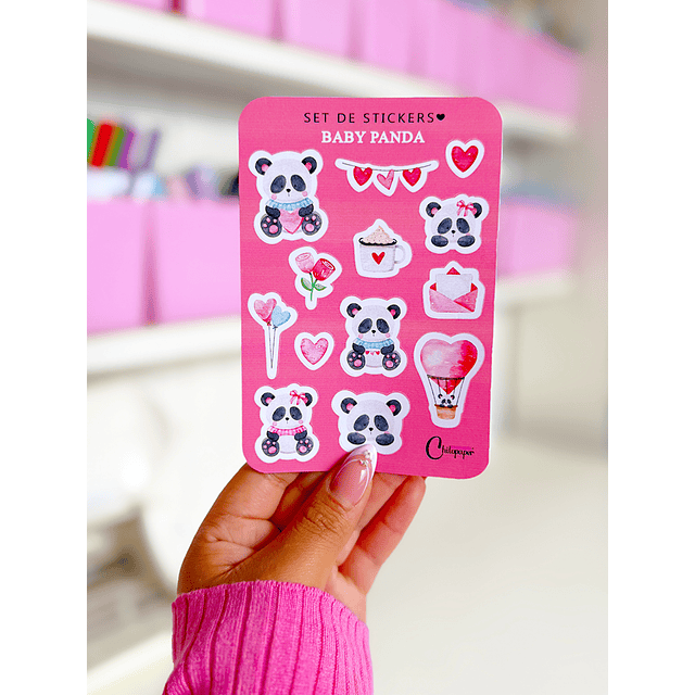 Baby panda stickers