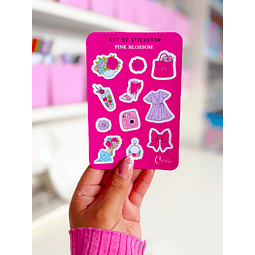Pink blossom stickers