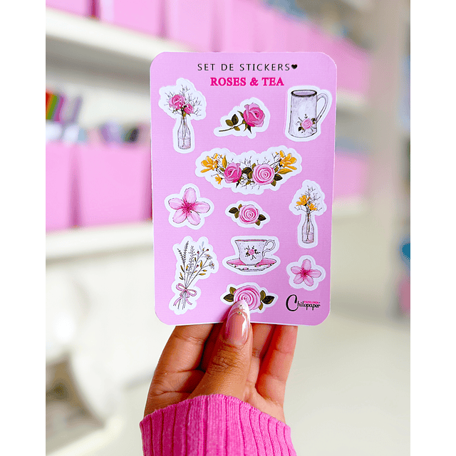 Roses & Tea stickers