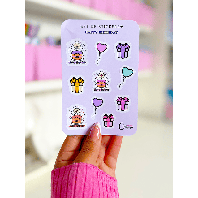 Happy birthday stickers
