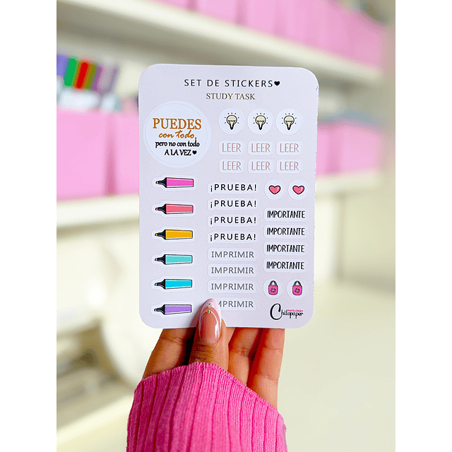 Study task stickers