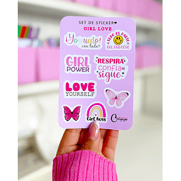 Girl love stickers