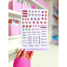 Set de stickers para planner