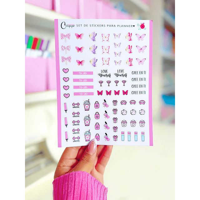 Lámina sticker mariposas