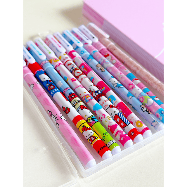 Set 10 lápices tinta gel Hello Kitty