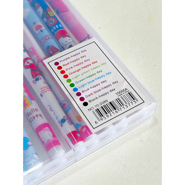 Set 10 lápices tinta gel Hello Kitty