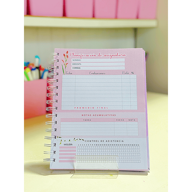 Planner estudiante rosa pastel✿ 