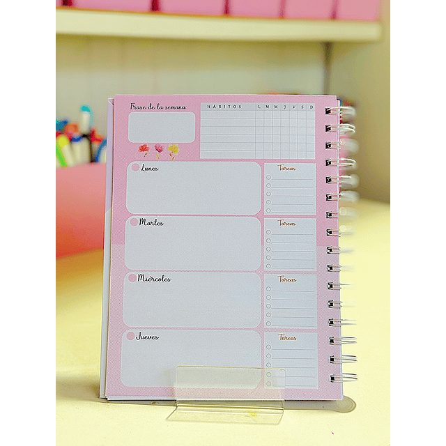 Planner estudiante rosa pastel✿ 