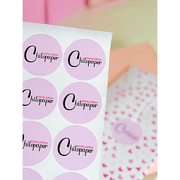 550 sticker circulares con logo personalizado