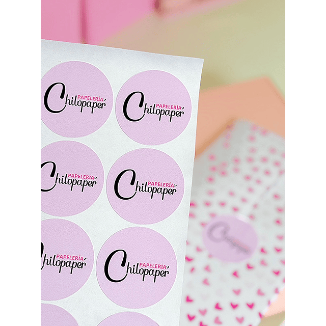 550 sticker circulares con logo personalizado