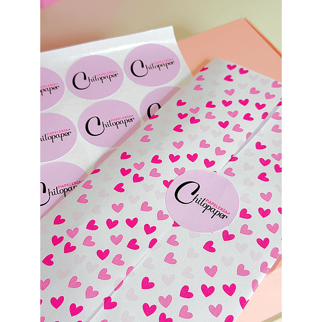 550 sticker circulares con logo personalizado