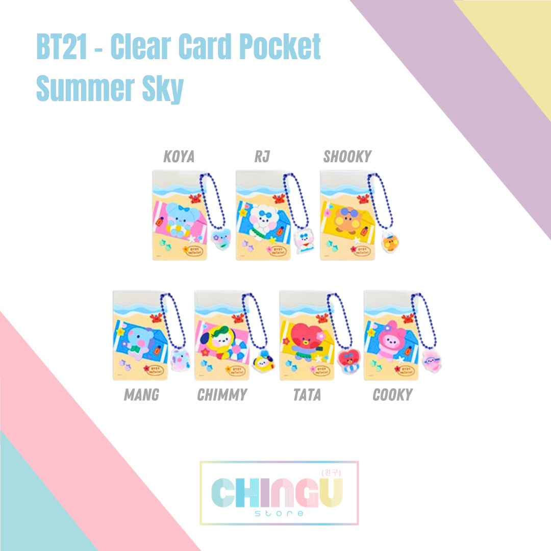 BT21 - Clear Card Pocket (Summer Sky)