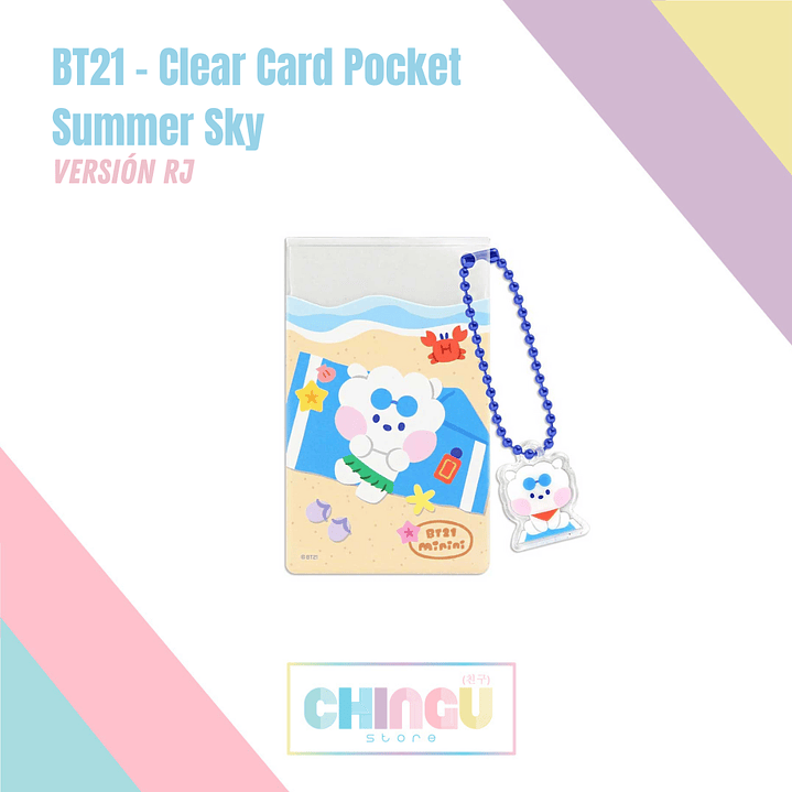 BT21 - Clear Card Pocket (Summer Sky) 3