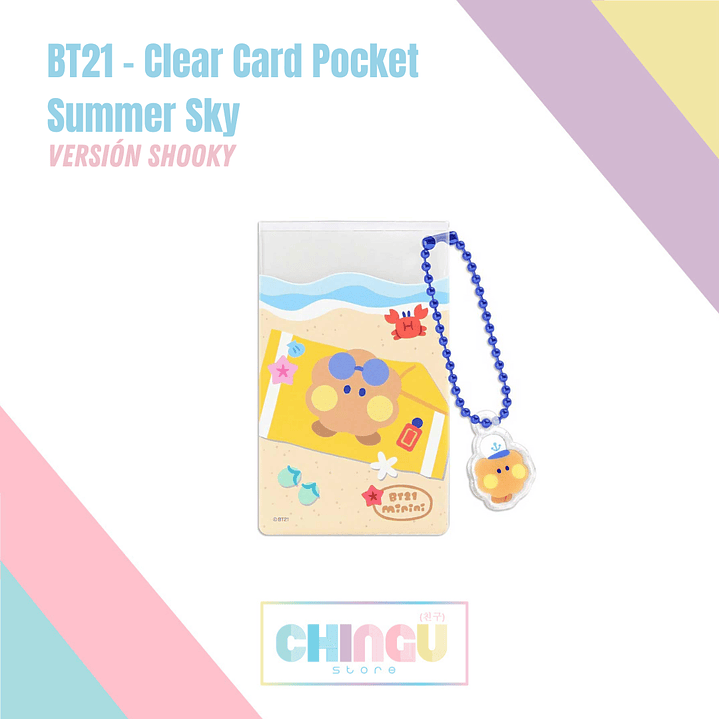 BT21 - Clear Card Pocket (Summer Sky) 4