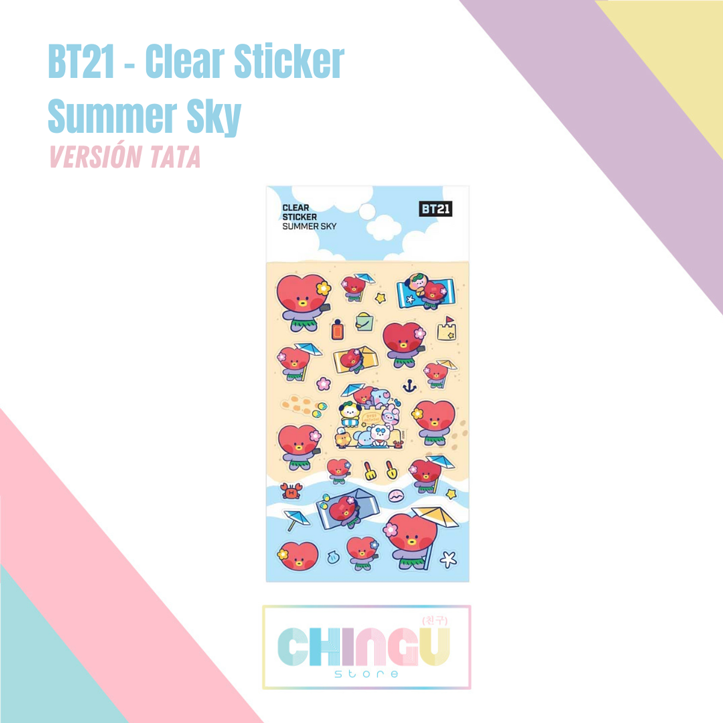 BT21 - Clear Sticker Summer Sky 7