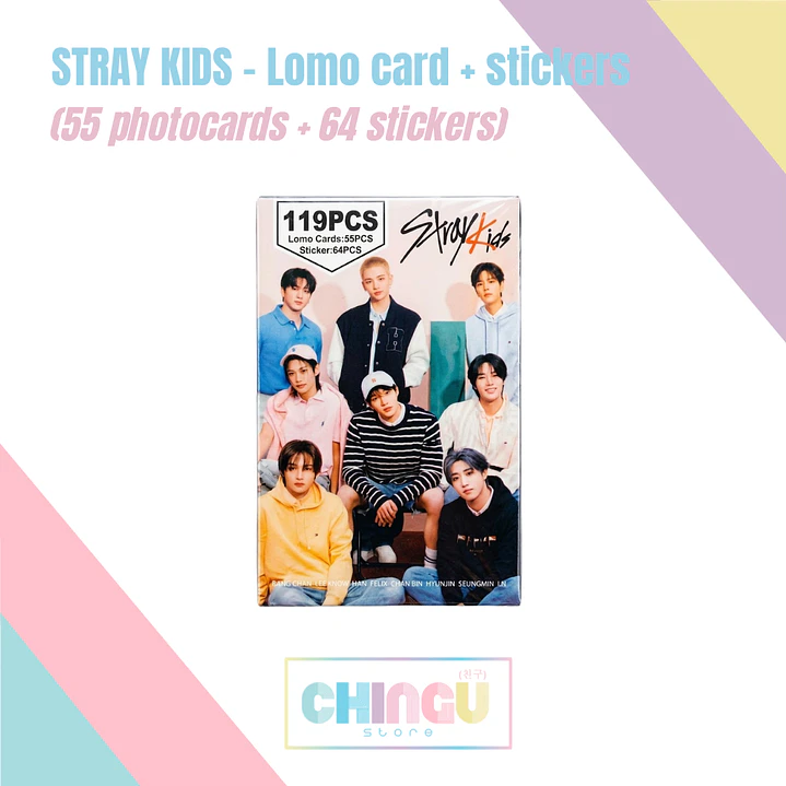 Stray Kids - Lomo Card + Stickers Set (119 piezas) 1