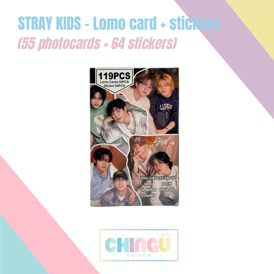Stray Kids - Lomo Card + Stickers Set (119 piezas) 2