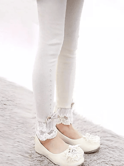 Leggings Lace Beige