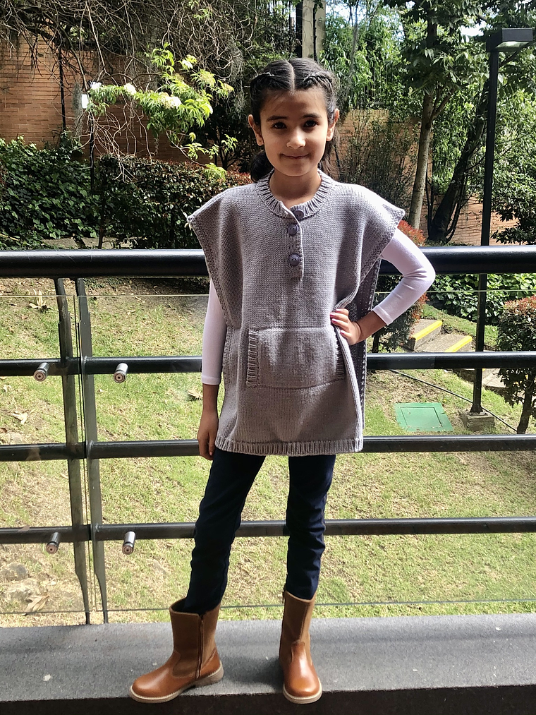 Ruana Sweatwe Gris 1