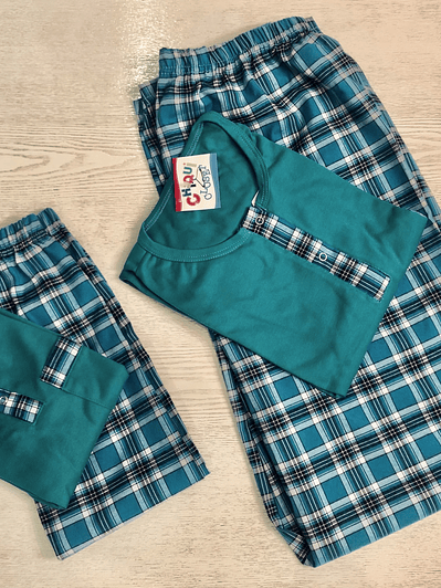 Pijama Escocés Verde