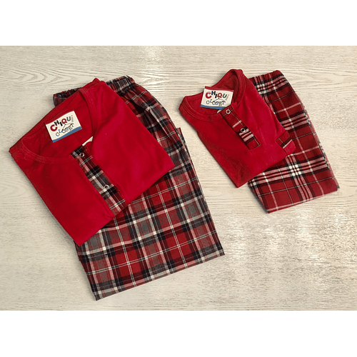 Pijama Escocés Roja