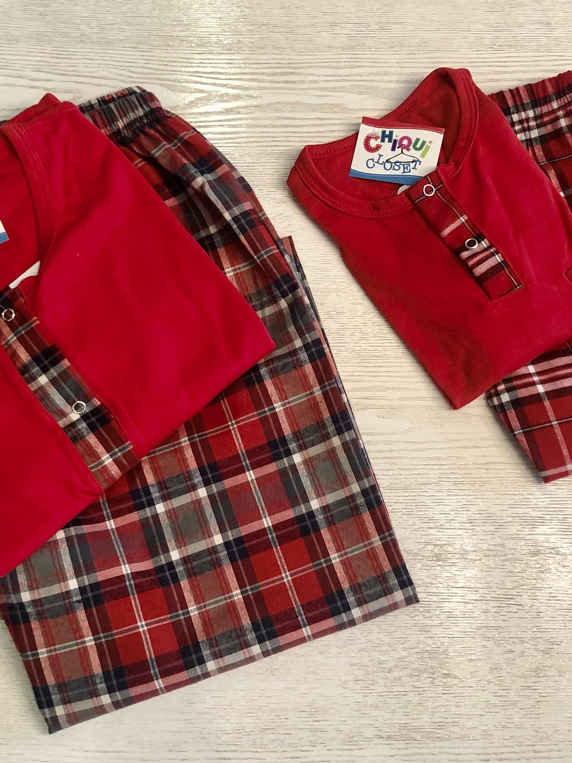 Pijama Escocés Roja 1