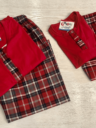 Pijama Escocés Roja