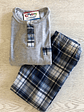 Pijama Escocés Gris-Azul - Miniatura 3
