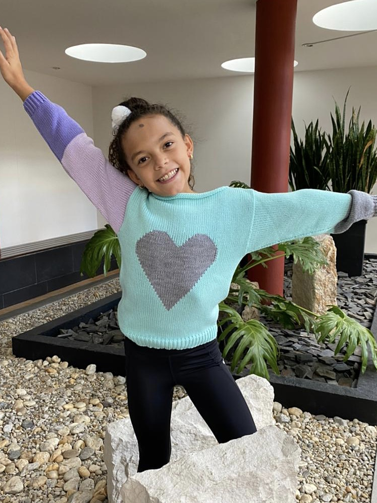 Sweater Corazón Aguamarina 1