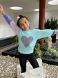 Sweater Corazón Aguamarina - Miniatura 1