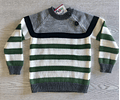 Sweater Combinado Cuatro Colores (gris, negro, blanco, verde)